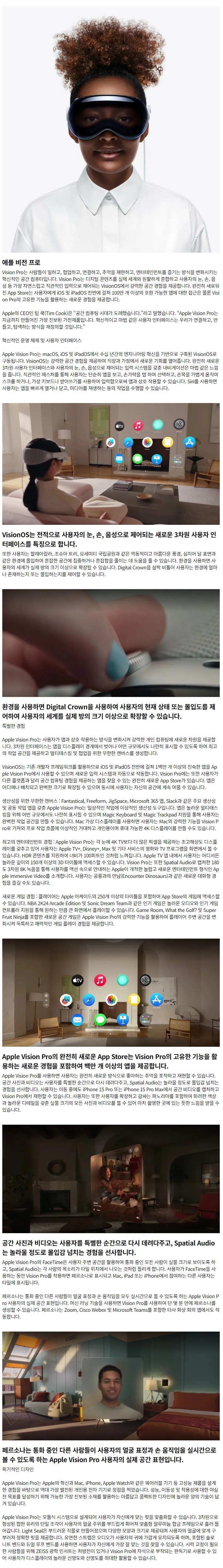 애플 Vision Pro 상세 1